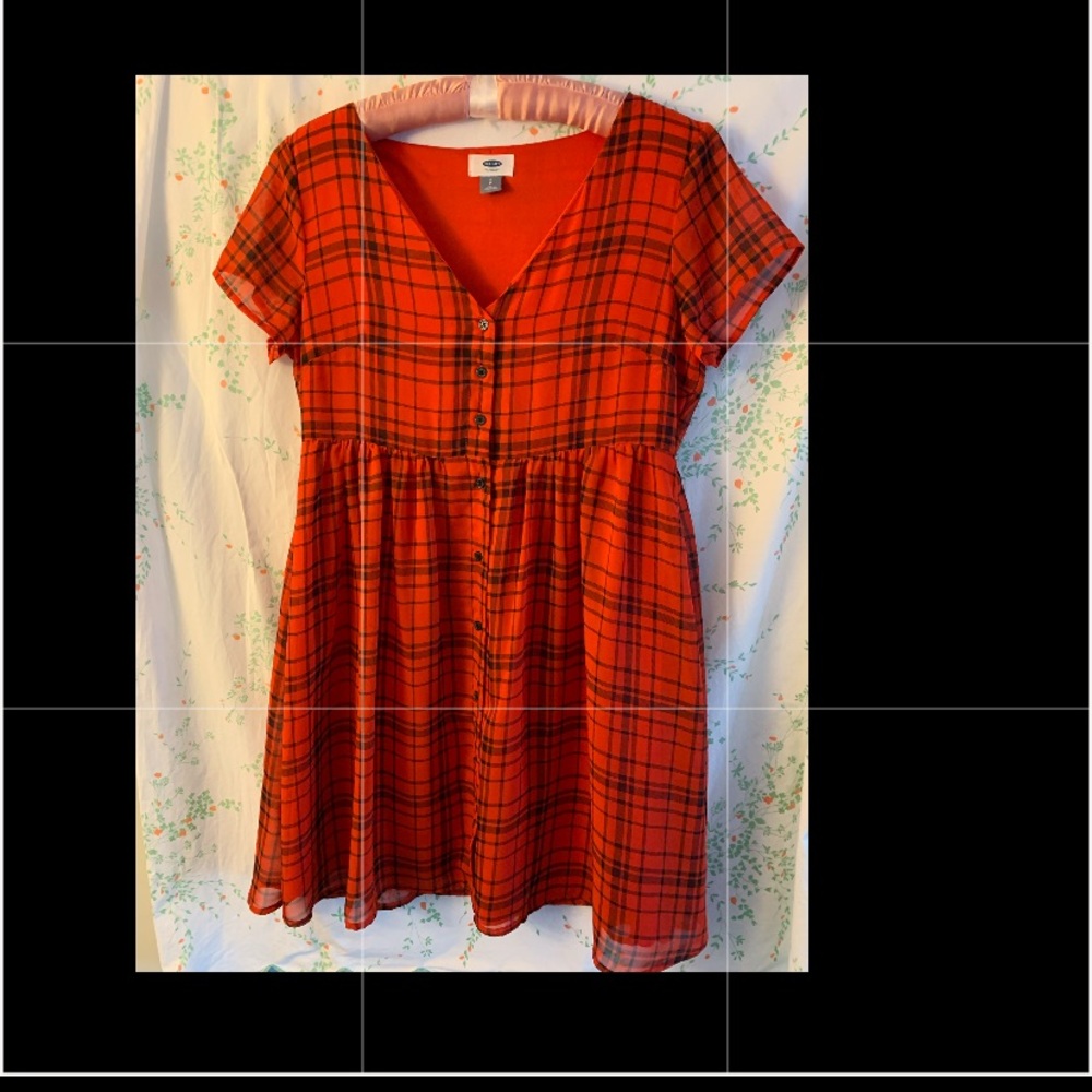 Red plaid old Navy Dress